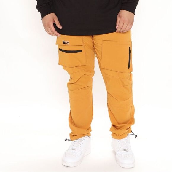 Reason Easy Nylon Cargo Pants In Timber - Picture 6 of 8